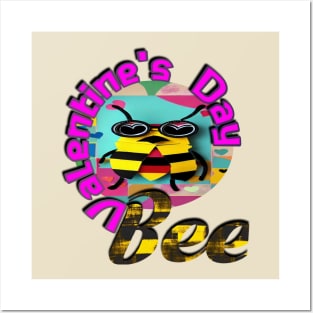 Bee my valentine's Posters and Art